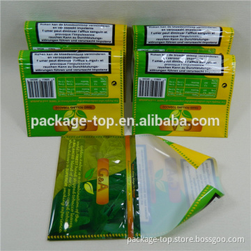 Hand rolling Tobacco bag/ ziplock hand rolling plastic Tobacco bag